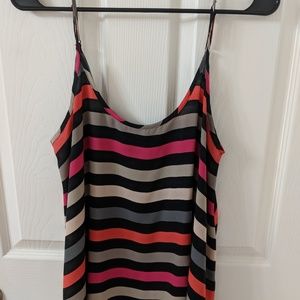 Multi-colored striped tank top